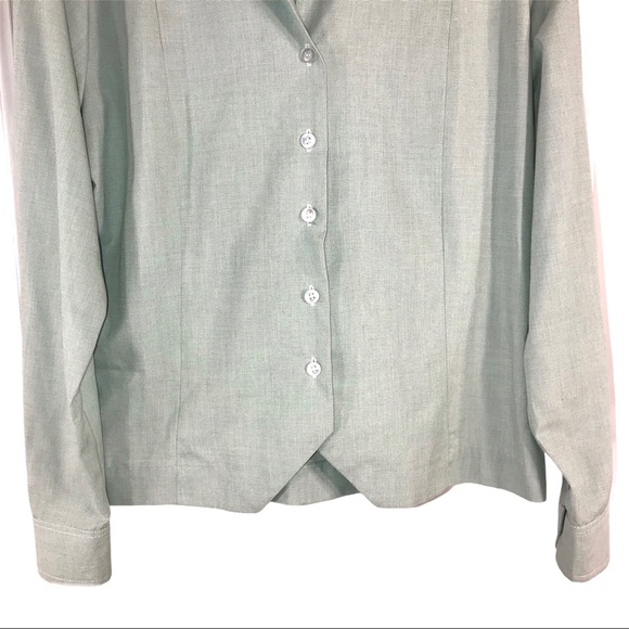 Vintage Light Green Shirt, Size 16 - Picture 3 of 9